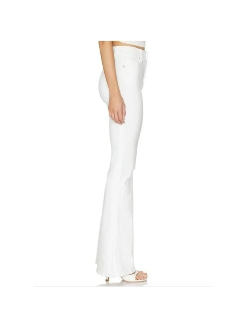 Good American White Flare Leg Jeans Sz 28